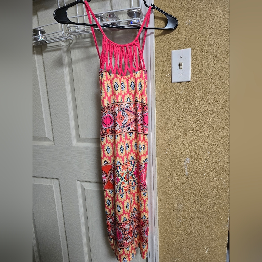 Size small summer dress nwot pink adjustable straps